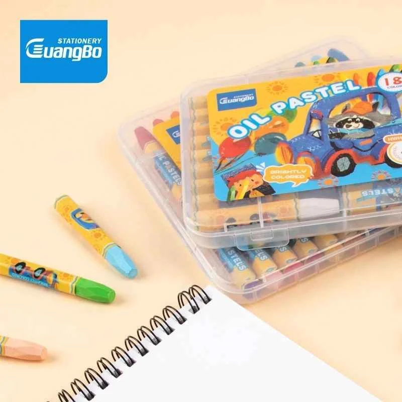 Crayon Guangbo 18 Colors HWH04549 / Oil Pastel / Krayon 18 Warna